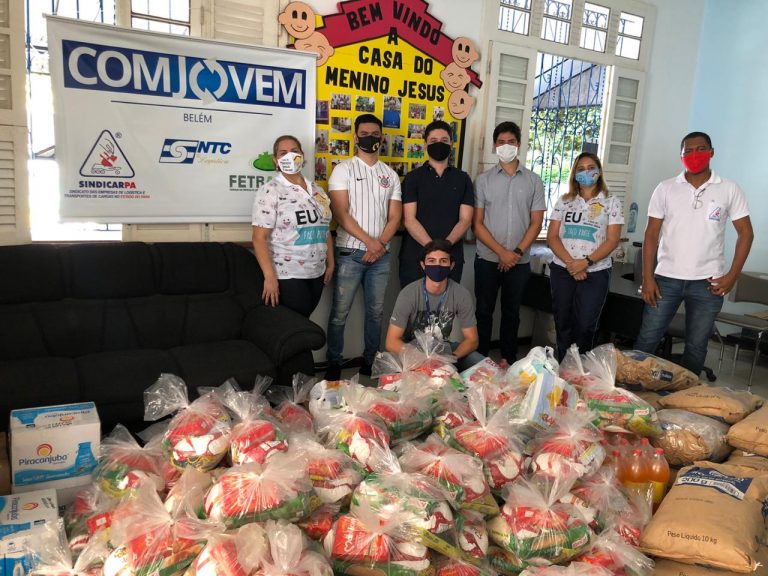 COMJOVEM BELÉM realiza ação social com doações de alimentos em Belém.